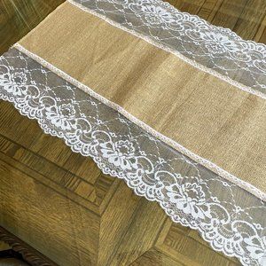 Linen and Lace table runner